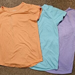 Children's Place Kids' Vibrant Tee Trio - Orange, Blue, and Purple